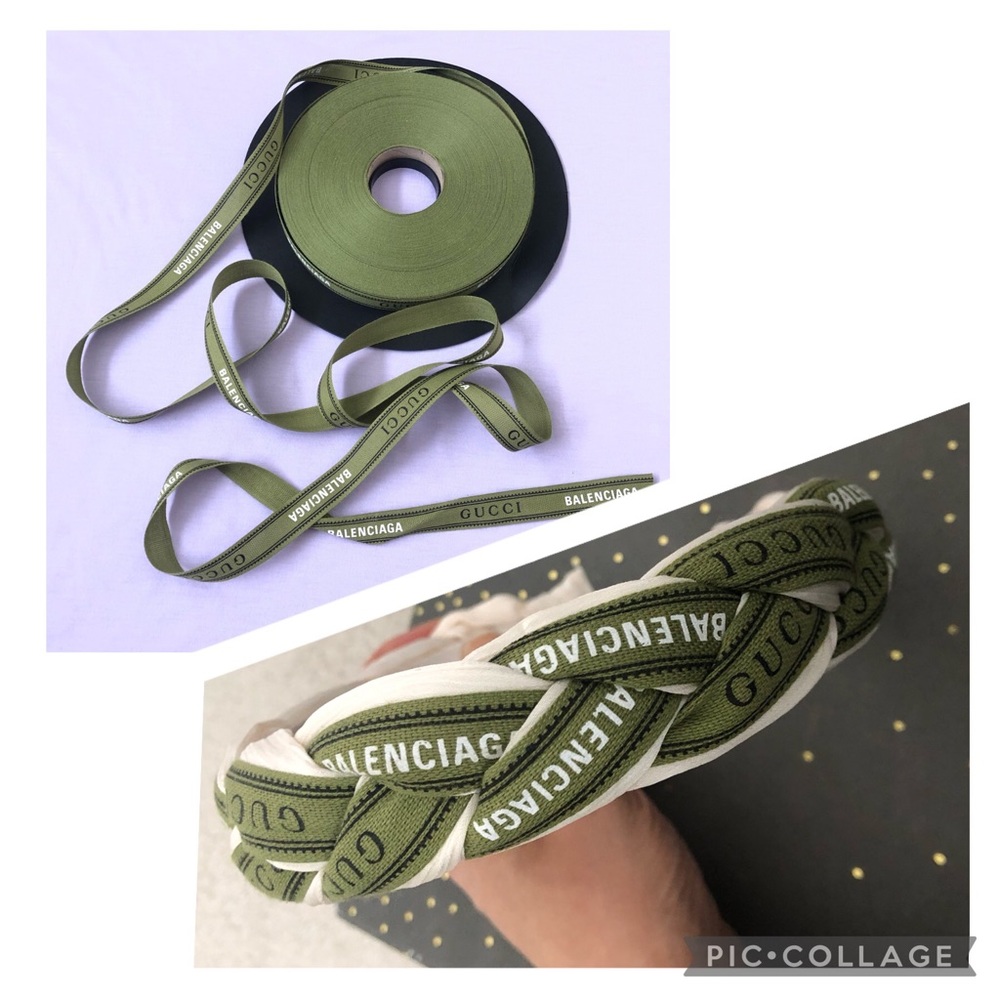 Gucci collaboration with Balenciaga ribbon. 50" long . Price for one